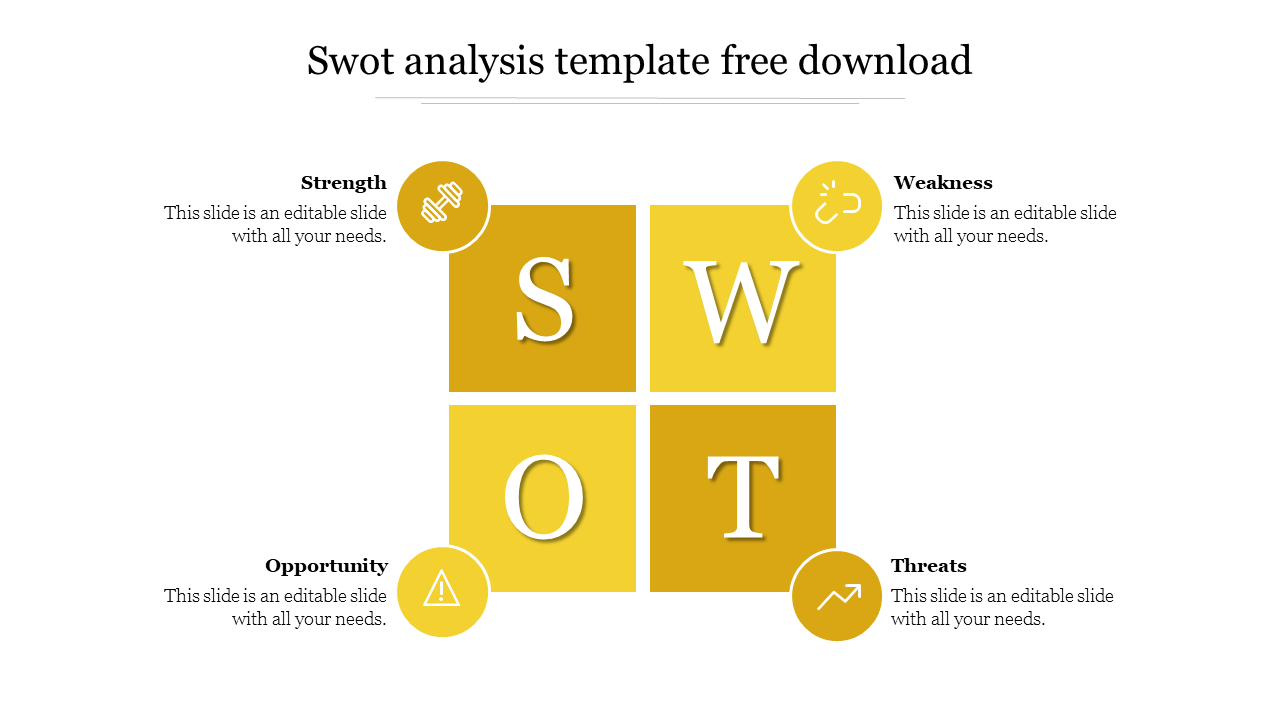 swot analysis template free download-Yellow